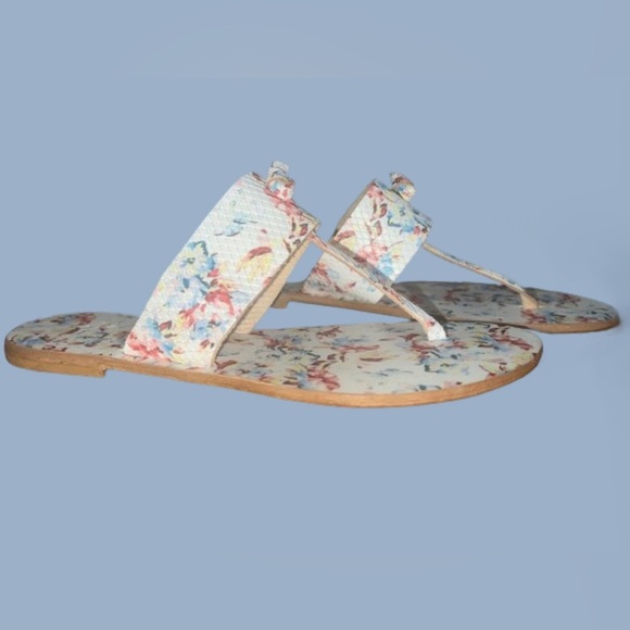 Joie A La Plagę floral embossed leather sandals sz 7.5 - Picture 5 of 6